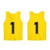 Saaifuu Set of 12 (1-12) Numbered Pinnies/Scrimmage Vest/Team Practice Jerseys for Children Youth Adult(Yellow XL) view 2