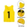 Saaifuu Set of 12 (1-12) Numbered Pinnies/Scrimmage Vest/Team Practice Jerseys for Children Youth Adult(Yellow XL) view 3
