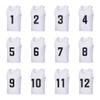 Saaifuu Set of 12 (1-12) Numbered Pinnies/Scrimmage Vest/Team Practice Jerseys for Children Youth Adult(White M) view 1