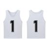 Saaifuu Set of 12 (1-12) Numbered Pinnies/Scrimmage Vest/Team Practice Jerseys for Children Youth Adult(White M) view 3