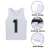 Saaifuu Set of 12 (1-12) Numbered Pinnies/Scrimmage Vest/Team Practice Jerseys for Children Youth Adult(White M) view 4