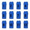 Saaifuu Set of 12 (1-12) Numbered Pinnies/Scrimmage Vest/Team Practice Jerseys for Children Youth Adult(Dark Blue L) view 1