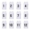 Saaifuu Set of 12 (1-12) Numbered Pinnies/Scrimmage Vest/Team Practice Jerseys for Children Youth Adult(White XL) view 1
