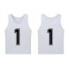 Saaifuu Set of 12 (1-12) Numbered Pinnies/Scrimmage Vest/Team Practice Jerseys for Children Youth Adult(White XL) view 3