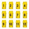 Saaifuu Set of 12 (1-12) Numbered Pinnies/Scrimmage Vest/Team Practice Jerseys for Children Youth Adult(Yellow M) view 1