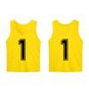 Saaifuu Set of 12 (1-12) Numbered Pinnies/Scrimmage Vest/Team Practice Jerseys for Children Youth Adult(Yellow M) view 2