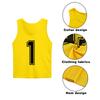 Saaifuu Set of 12 (1-12) Numbered Pinnies/Scrimmage Vest/Team Practice Jerseys for Children Youth Adult(Yellow M) view 3