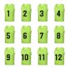 Saaifuu Set of 12 (1-12) Numbered Pinnies/Scrimmage Vest/Team Practice Jerseys for Children Youth Adult(Neon Green XL) view 1