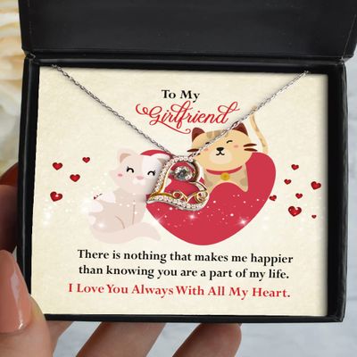 for Girlfriend, from Boyfriend, Christmas, Birthday, Graduation, Sweet 16, Quinceneara, Dancing Love Necklace