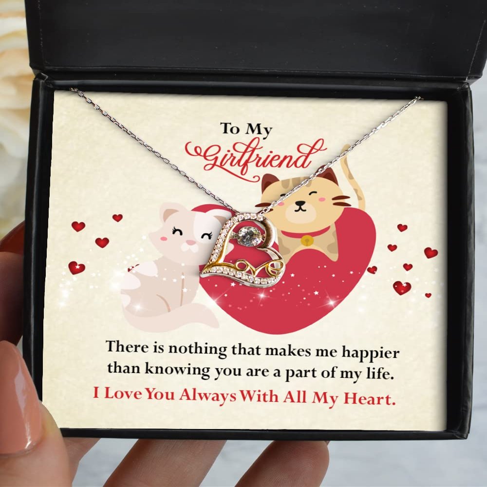 for Girlfriend, from Boyfriend, Christmas, Birthday, Graduation, Sweet 16, Quinceneara, Dancing Love Necklace