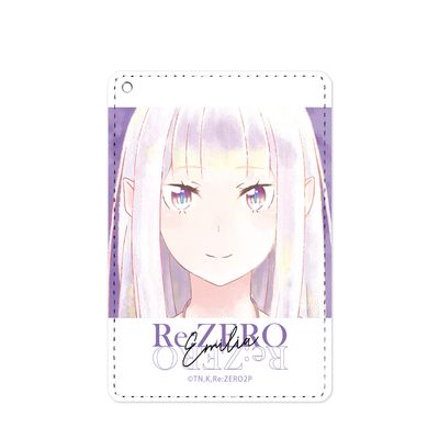 Re Zero - Starting Life in Another World Emilia Ani Art aqua label 1 Pocket Pass Case