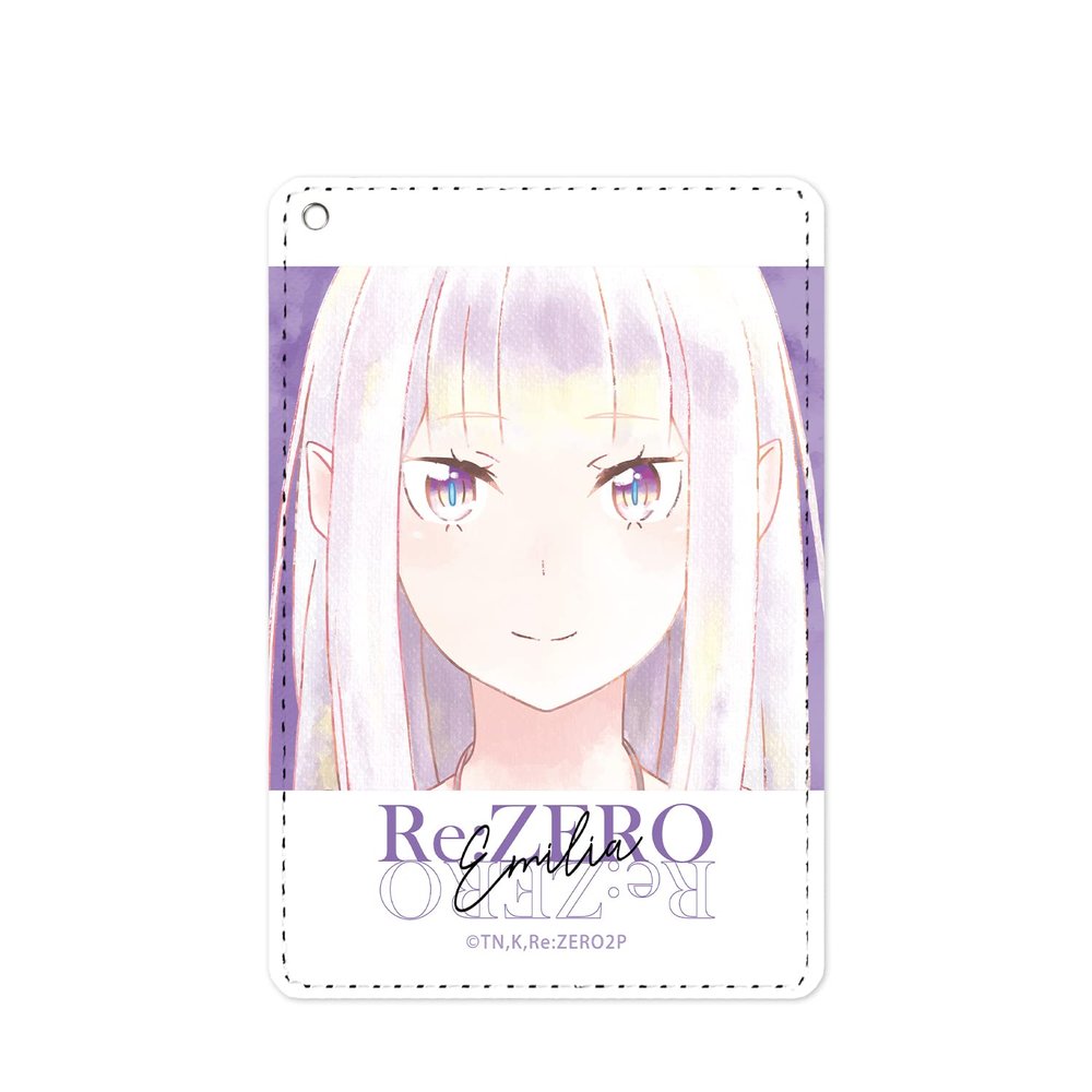 Re Zero - Starting Life in Another World Emilia Ani Art aqua label 1 Pocket Pass Case