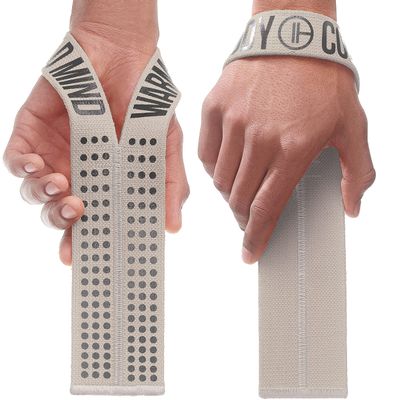 WARM BODY COLD MIND V1 Lifting Wrist Straps for Olympic Weightlifting - Rated at 660 lb - Hand Wraps for Powerlifting, Weight Lifting, Bodybuilding Functional/Cross Training, Deadlift Gym Bar, Cotton