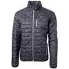 Cutter & Buck Men's Black Baltimore Ravens Rainier Printed Full-Zip Puffer Jacket view 1