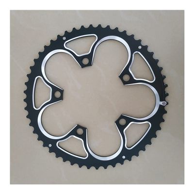 MYEEI BCD 110 Road Bicycle Chainwheel BCD 110MM 52T/36T Chain Wheel Folding Bike Chainring Gear Fixed Chain Wheel 5-10 Speed Double Disc 3/32 CNC (Color : 53T)