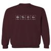 VICES AND VIRTUESS Bitcoin Crypto Periodic Table Cryptocurrency Funny BTC Graphic Hilarious Men's Crewneck Sweatshirt (Maroon Medium) view 1