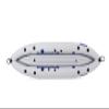 Perun Outdoors LB-300UV 1 Person Durable PVC Inflatable Kayak Boat Sport 300cm (9'10'') with Foot Air Pump and Carry Bag, Light Gray + Blue view 3