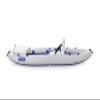 Perun Outdoors LB-300UV 1 Person Durable PVC Inflatable Kayak Boat Sport 300cm (9'10'') with Foot Air Pump and Carry Bag, Light Gray + Blue view 4