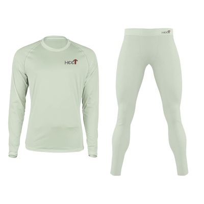 TREEZYN HEET Base Layer Set (Top and Bottom)- Base Layer Set, Compression Fit, 2 Layer bonded fabric: Micro Fleece lining