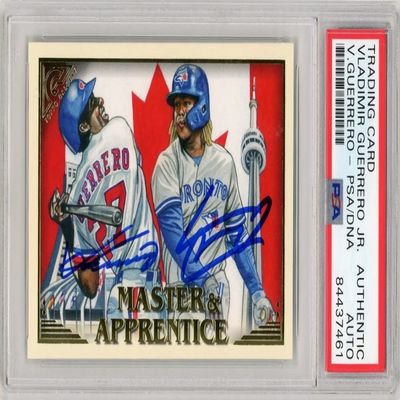 Vladimir Guerrero Jr/Vladimir Guerrero Sr 2019 Topps Gallery Autographed Card- PSA/DNA