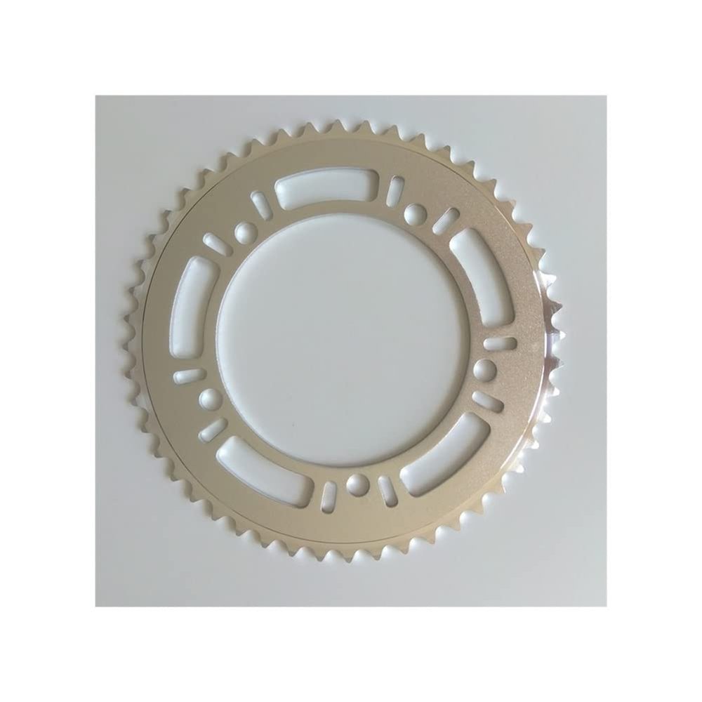 MYEEI Bike Chainrings 130 BCD Fixed Gear Single Speed Chain Wheel 130 BCD 44T 46T 48T Bicycle Plate Chain Wheel Tooth Hollow Repair Track Crankset (Color : 46T Silver Hollow)