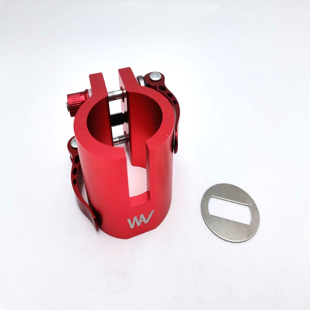 Upgraded Folding Electric Scooter Clamp Heavy Duty Lock Attachment for Dualtron Spider DT3 Zero 8X 10X 11X Kugoo G1 Speedual Series (Red)