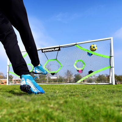 QuickPlay PRO Soccer Target Nets with 7 Scoring Zones  Practice Shooting & Goal Shots | Available in 4 Sizes | Portable Training Equipment | Soccer Frame Not Included