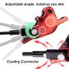 JFOYH 4-Piston MTB Hydraulic Brake Set with 160mm Floating Disc Rotors, Front and Rear Hydraulic Disc Brake Kit for MTB(Pre-Bled, Left-Front/Right-Rear)-Red view 4