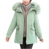 tuduoms Women's Thick Parka Winter Coat Cotton Padded Jacket Full Zip Warm Fur Hooded Outwear Lightweight Military Jacket view 1