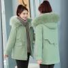 tuduoms Women's Thick Parka Winter Coat Cotton Padded Jacket Full Zip Warm Fur Hooded Outwear Lightweight Military Jacket view 3