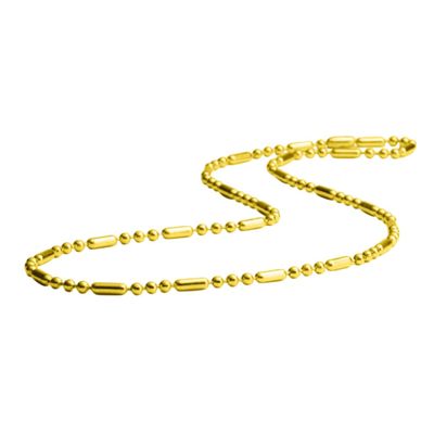 18K Gold Plated Stainless Steel Ball And Oval Bead Chain Bracelet Necklace 1-3mm (8, 1.5mm, Gold)