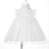 Alvivi Toddler Baby Girls Shoulder Straps Mesh Dress with Angel Wings Decor Princess Birthday Gowns White 12-18 Months view 2