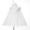 Alvivi Toddler Baby Girls Shoulder Straps Mesh Dress with Angel Wings Decor Princess Birthday Gowns White 12-18 Months view 4
