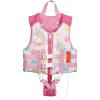 HeySplash Toddler Swim Vest, Kids Floaties Swimming Jacket, Jumper Swimsuit with Adjustable Strap, Float Puddle Vest, Buoyancy Swimwear for Girls and Boys Aged 6-9 Years / 50-80lbs, Pink view 1