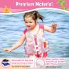 HeySplash Toddler Swim Vest, Kids Floaties Swimming Jacket, Jumper Swimsuit with Adjustable Strap, Float Puddle Vest, Buoyancy Swimwear for Girls and Boys Aged 6-9 Years / 50-80lbs, Pink view 2