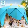 Old Bahama Bay Pop Up Beach Tent, Portable Shade Sun Shelter UPF50+ UV Protection for 4 Person Extendable Floor for Fishing Hiking Camping, Waterproof Windproof(Blue) view 2