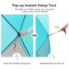 Old Bahama Bay Pop Up Beach Tent, Portable Shade Sun Shelter UPF50+ UV Protection for 4 Person Extendable Floor for Fishing Hiking Camping, Waterproof Windproof(Blue) view 3