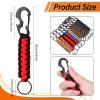 MTLEE 10 Pcs Paracord Survival Keychain Military Lanyard Keychain Tactical Rope Bottle Opener 15 cm/ 5.91inch view 3