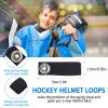 Shappy Hockey Helmet Chin Strap Detachable Helmet Loops Hockey Sports Chin Strap Replacement with Single Snap Accessory, Black(3 Pieces) view 2