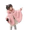 Proumhang Girls Hooded Cape Cloak,Winter Warm Outdoor Shawl Poncho,Hoodie Coat Jacket,Princess Capelet Wrap,Pink,100 view 1
