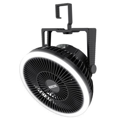 MORECORE Portable Camping Fan with LED Lantern, 24HRS Running 8inch Rechargeable Tent Fan, Powerful 3-Speed 180 Rotate with Hook, Quiet for Outdoor RV Travel Fishing Hurricane Emergency Power Outage