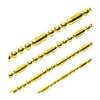 18K Gold Plated Stainless Steel Ball And Oval Bead Chain Bracelet Necklace 1-3mm (18, 1.5mm, Gold) view 1