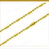 18K Gold Plated Stainless Steel Ball And Oval Bead Chain Bracelet Necklace 1-3mm (18, 1.5mm, Gold) view 2