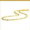 18K Gold Plated Stainless Steel Ball And Oval Bead Chain Bracelet Necklace 1-3mm (18, 1.5mm, Gold) view 4