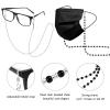 ONESING 4 Pcs Eyeglass Chains for Women Eyeglasses String Holder Glasses Strap Eyewear Chain Glasses Cord Lanyard Elegant Eyewear Retainer Chain (Black, Silver, Gold) view 2