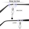 ONESING 4 Pcs Eyeglass Chains for Women Eyeglasses String Holder Glasses Strap Eyewear Chain Glasses Cord Lanyard Elegant Eyewear Retainer Chain (Black, Silver, Gold) view 3