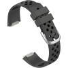 NINKI Carbon Black Silicone Band for Men & Women, Soft, Breathable, Durable Fitbit Luxe Sport Wrist Bands - Large & Small view 2