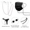 ONESING 4 Pcs Eyeglass Chains for Women Eyeglasses String Holder Glasses Strap Eyewear Chain Glasses Cord Lanyard Gift (Black, Silver, Gold, Blue) view 2