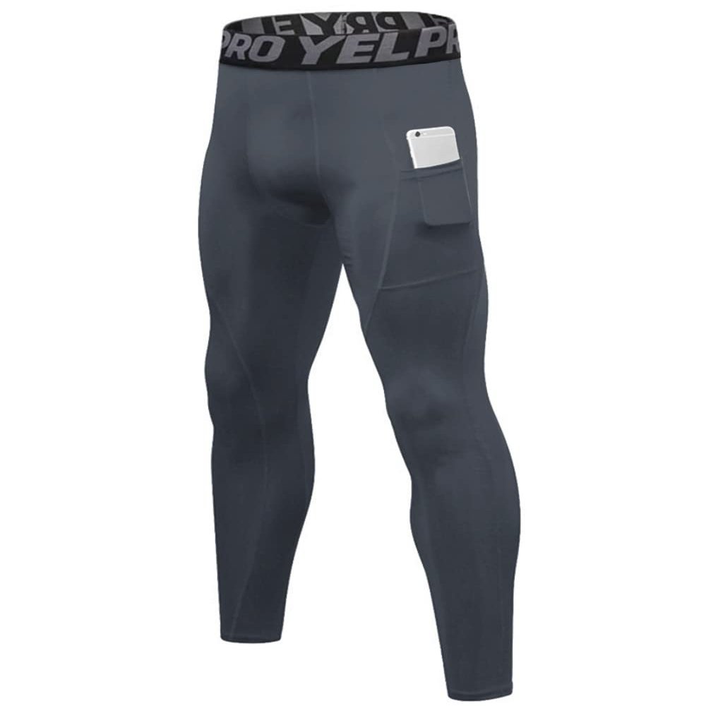 Queerier Mens Compression Pants Workout Leggings Baselayer Cool Dry Running Tights for Sports Yoga
