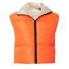 tuduoms Women Reversible Puffer Cropped Vest Winter Sexy Crop Jackets Stand Collar Lightweight Zip Padded Gilet Warm Outwear view 2